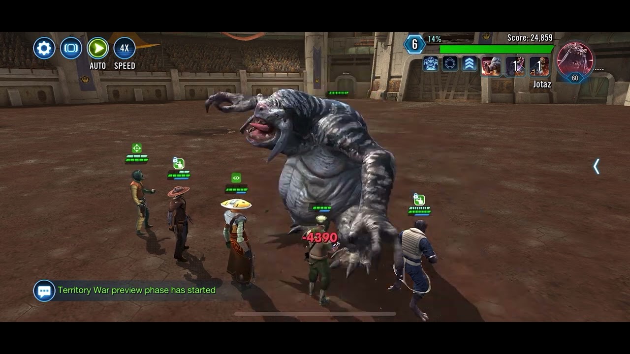 SWGOH Coliseum JOTAZ Full Auto EMBO Lead