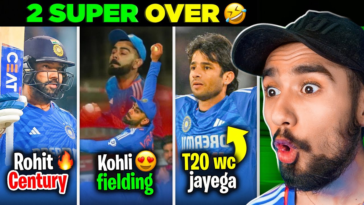WHAT A MATCH! 😂 Rohit Sharma Century 🔥| Kohli fielding 🫡 | IND vs AFG Super Over