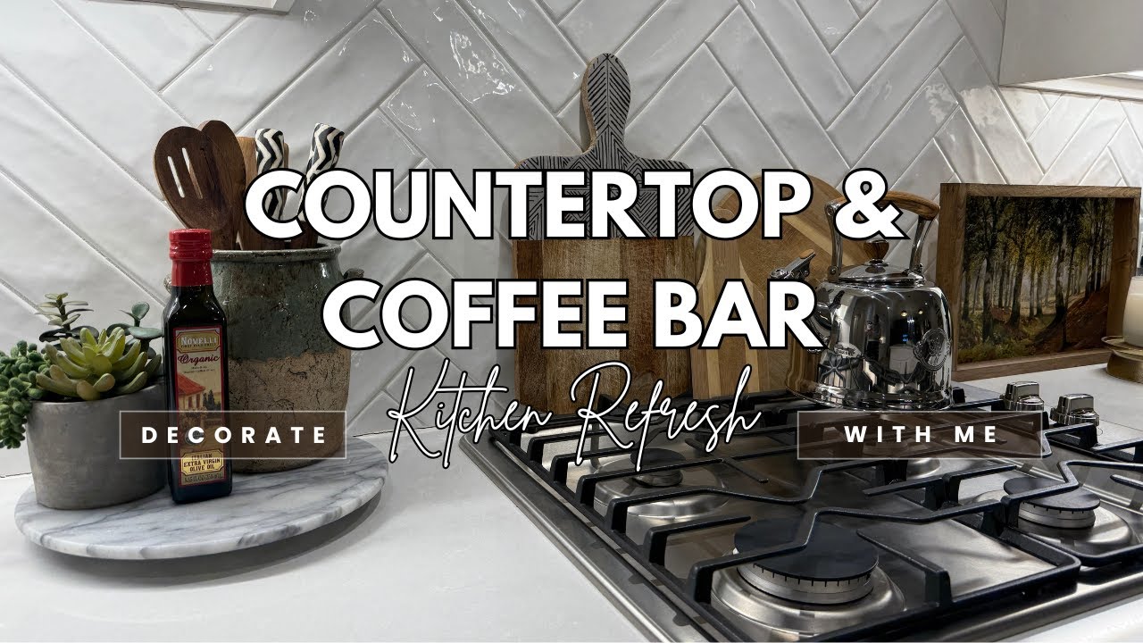 Beautiful Kitchen Countertop and Coffee Bar Restyle | Make My Favorite Coffee & Decorate With Me!