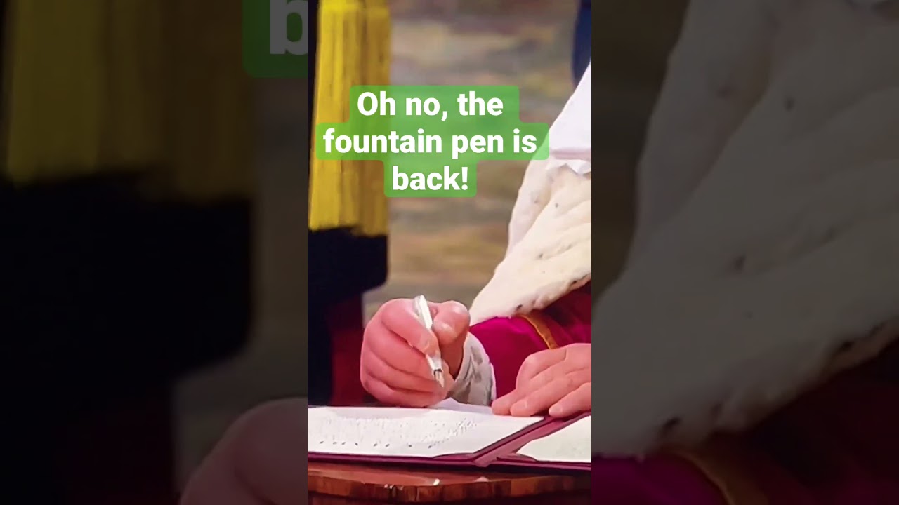 The fountain pen is back #kingcharles #coronation #fountainpen