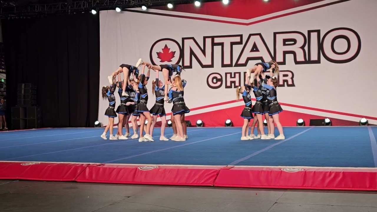 Champion Cheer Academy Allstar U12 Level 2 Black Pearl run 2 3rd Place 2024 OCF Provincials Brampton