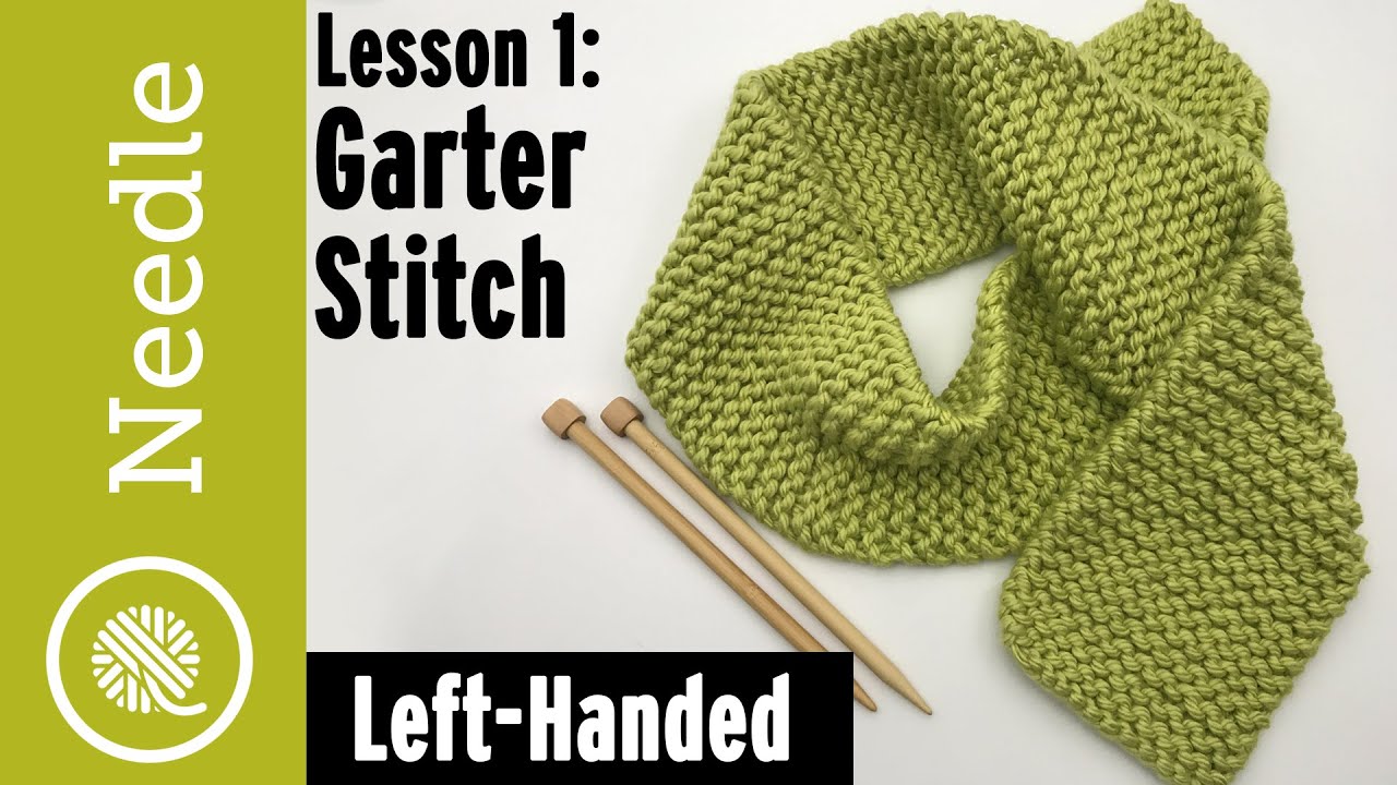 How to Knit - Garter Stitch for Complete Beginners | Lesson 1 (Left Handed)