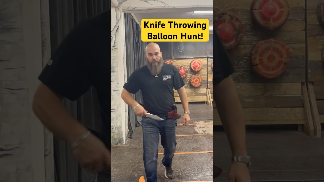 World Champion EXTREME KNIFE THROWING - No Balloon Is Safe!