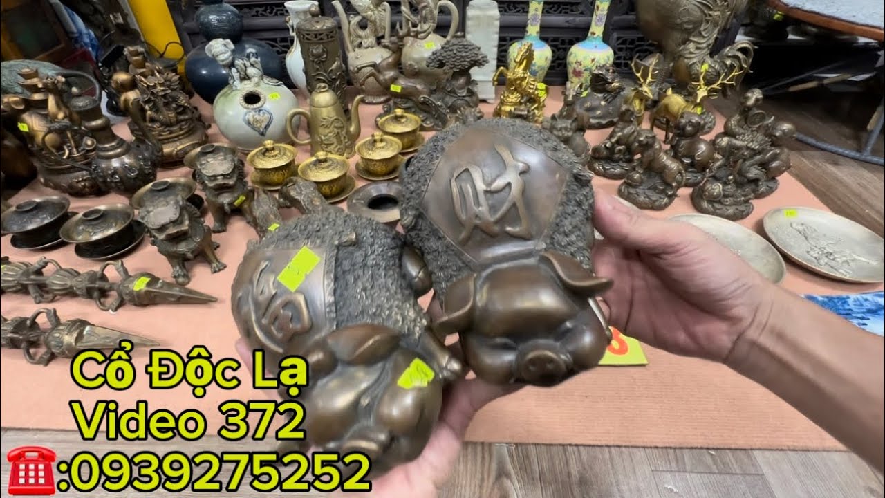 Video 372 giới thiệu: đồ xưa - đồ cổ - đồ đồng - gốm tàu cổ #doco #dodocla #doxua #dodong #gomtauco