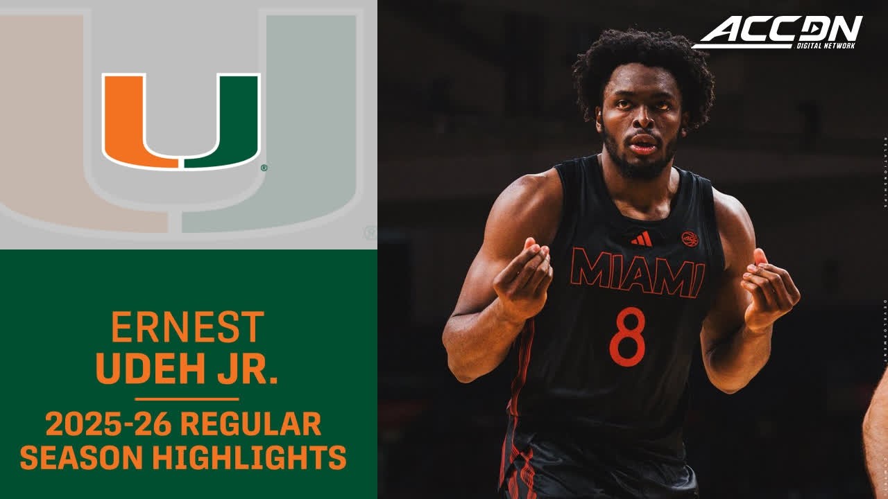 Miami F Ernest Udeh Jr. Regular Season Highlights | 2025–26 ACC Men’s Basketball