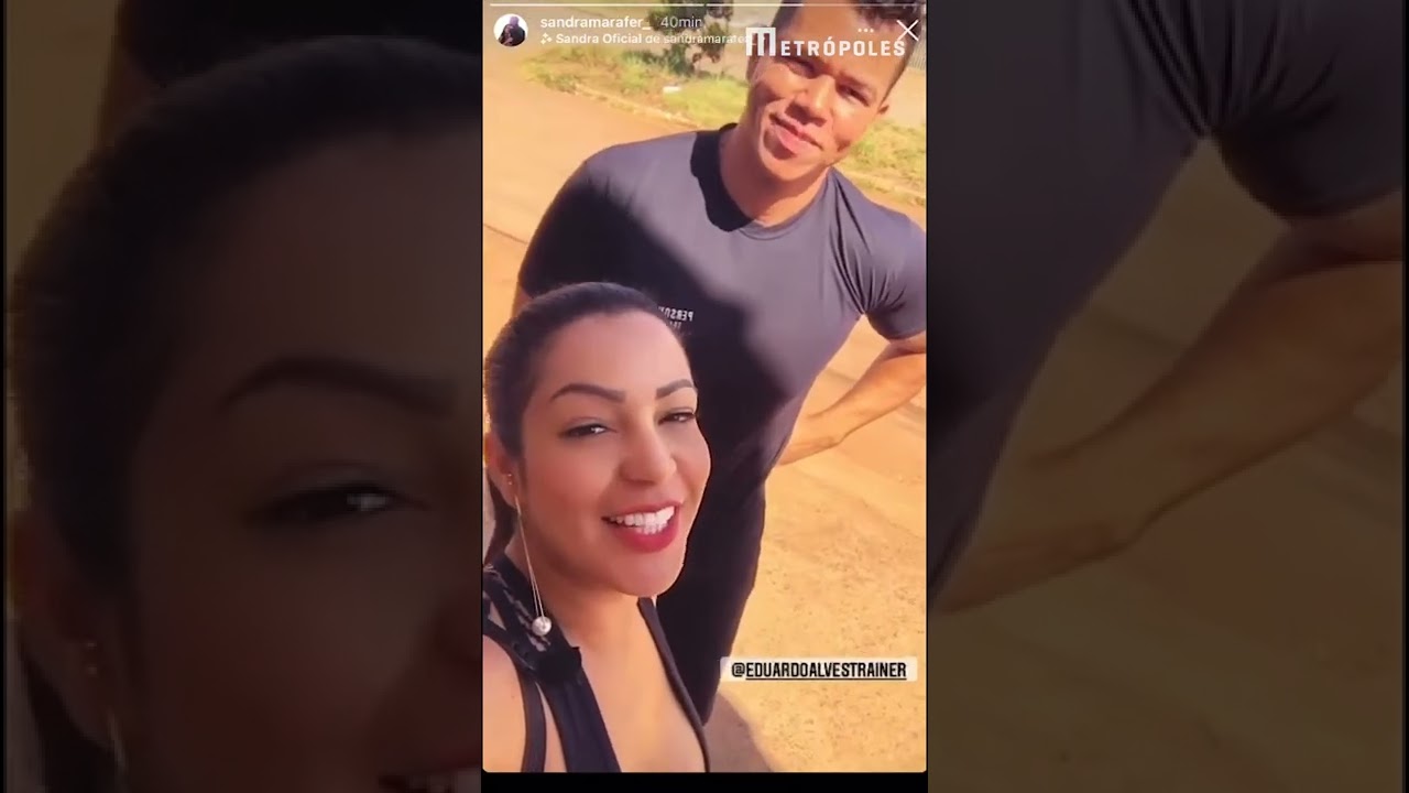 Sandra Mara Fernandes posta ao lado de Eduardo Alves para dizer que est&aacute; voltando aos treinos
