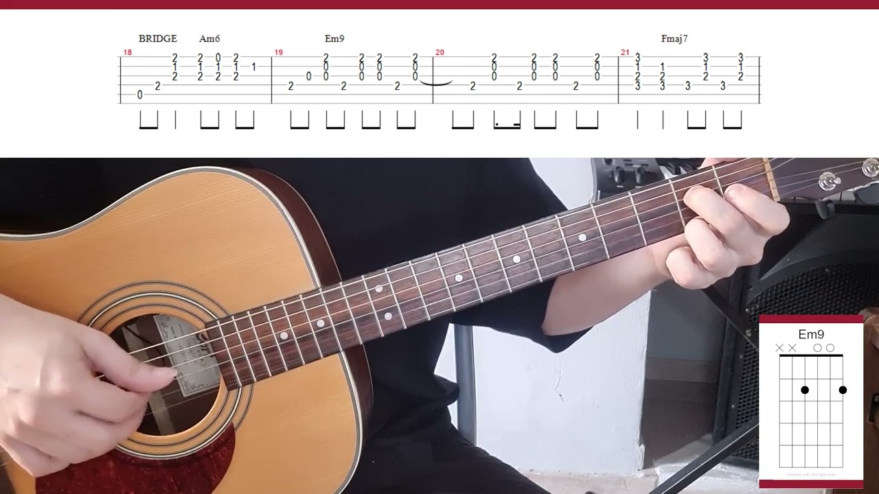 J Cole Ocean way Guitar Cover w/ Tab