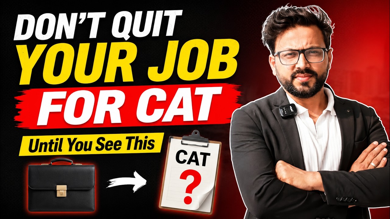 The Hidden Cost of Quitting Your Job for CAT | MBA Litmus | Sudhanshu Sir