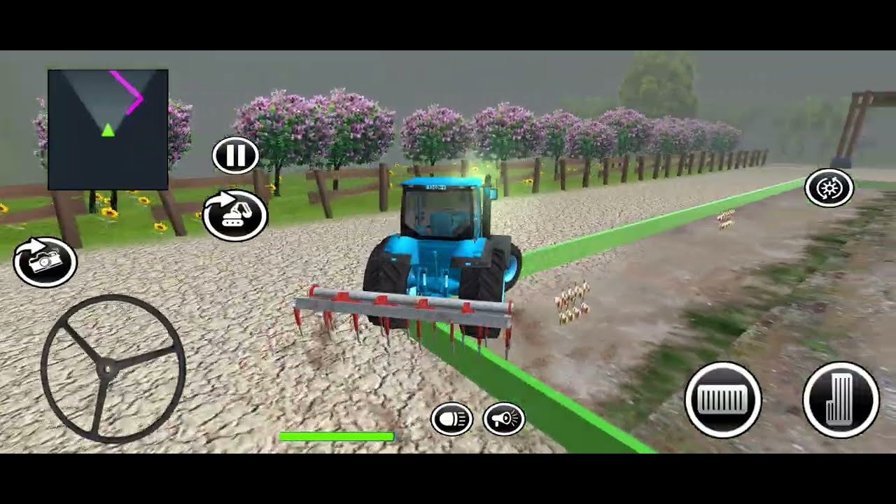 Tractor Driving Tractor Game | Real Farming Simulator 3D | Indian Tractor Simulator Games 