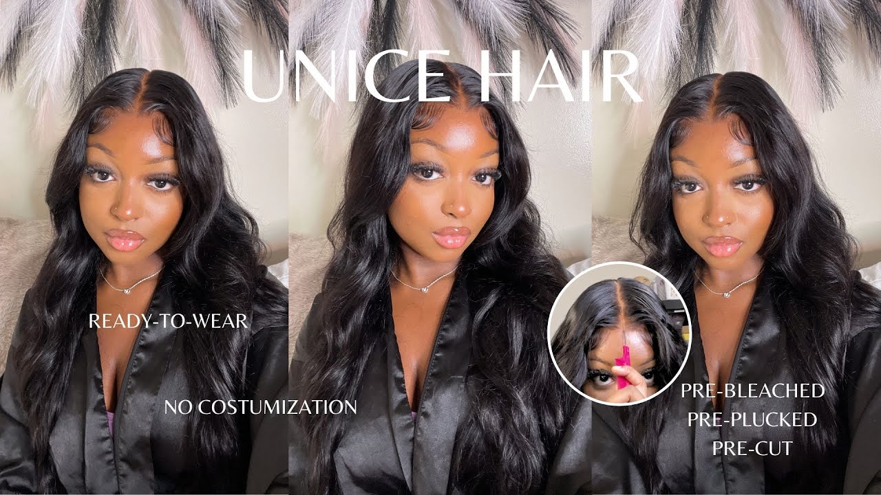 BYE BYE KNOTS🥰! Real Invisible knots Wig-PreBleached, PreCut, & Glueless wig ft Unice hair