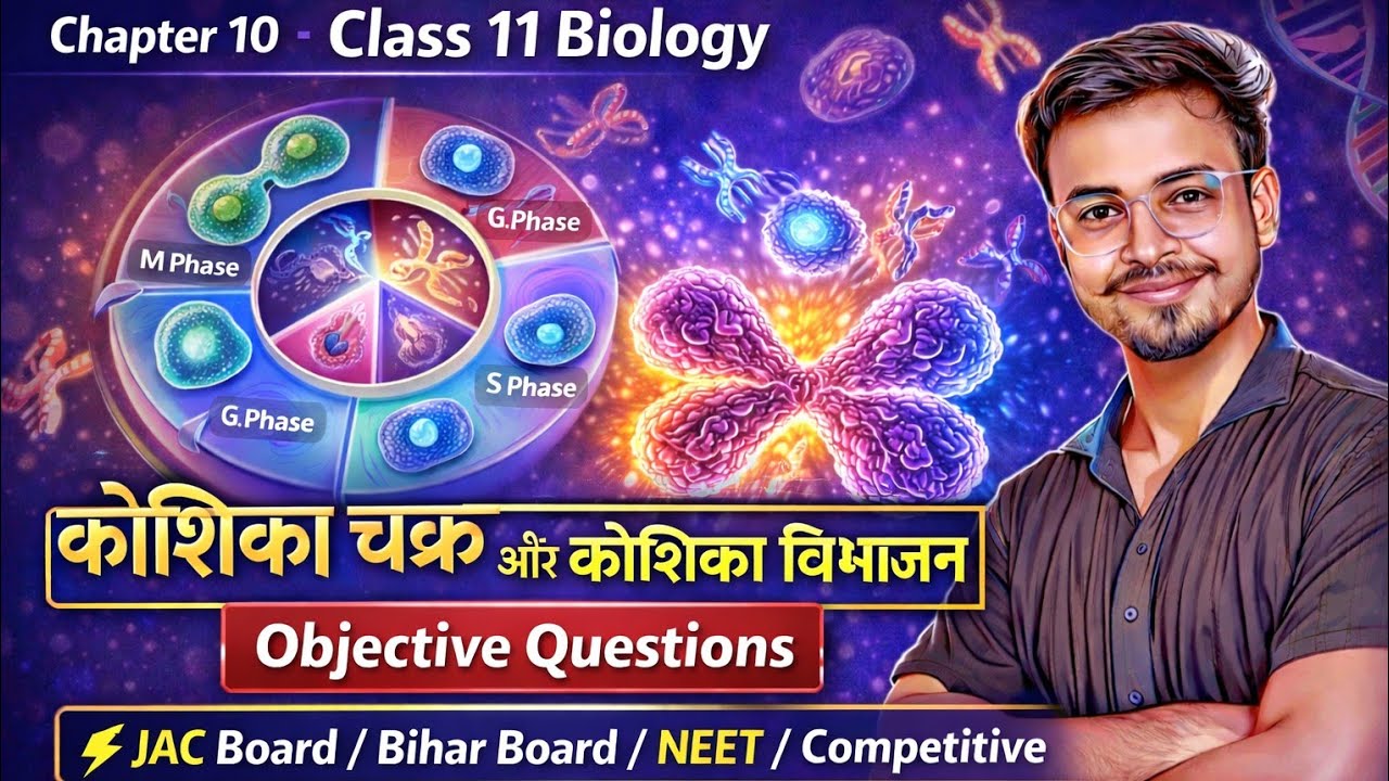 🔥 Class 11 Biology 🧬 | कोशिका चक्र और कोशिका विभाजन 🔄 | Objective Questions 📝 || Vidyakul Vision 📘