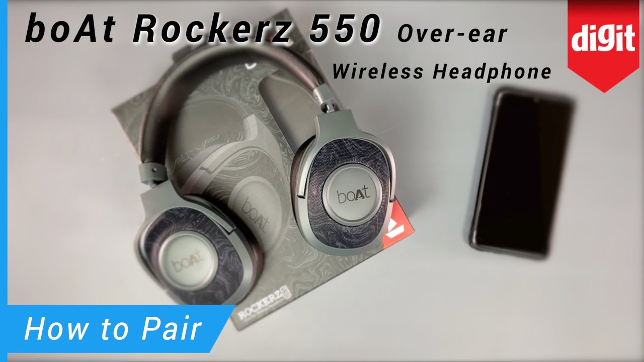 boAt Rockerz 550 Over ear Wireless Headphone   How to Pair