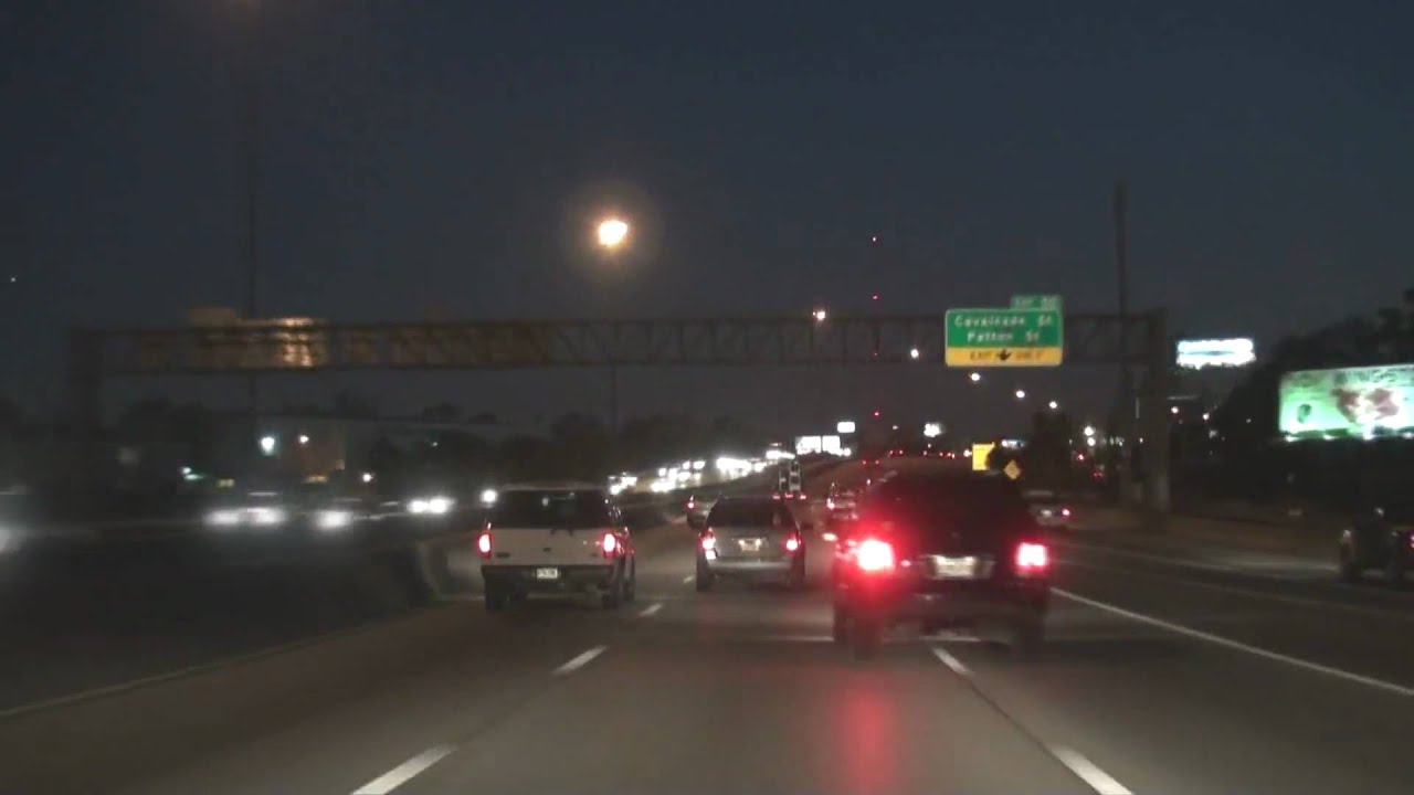 Houston TX Night Freeway Tour
