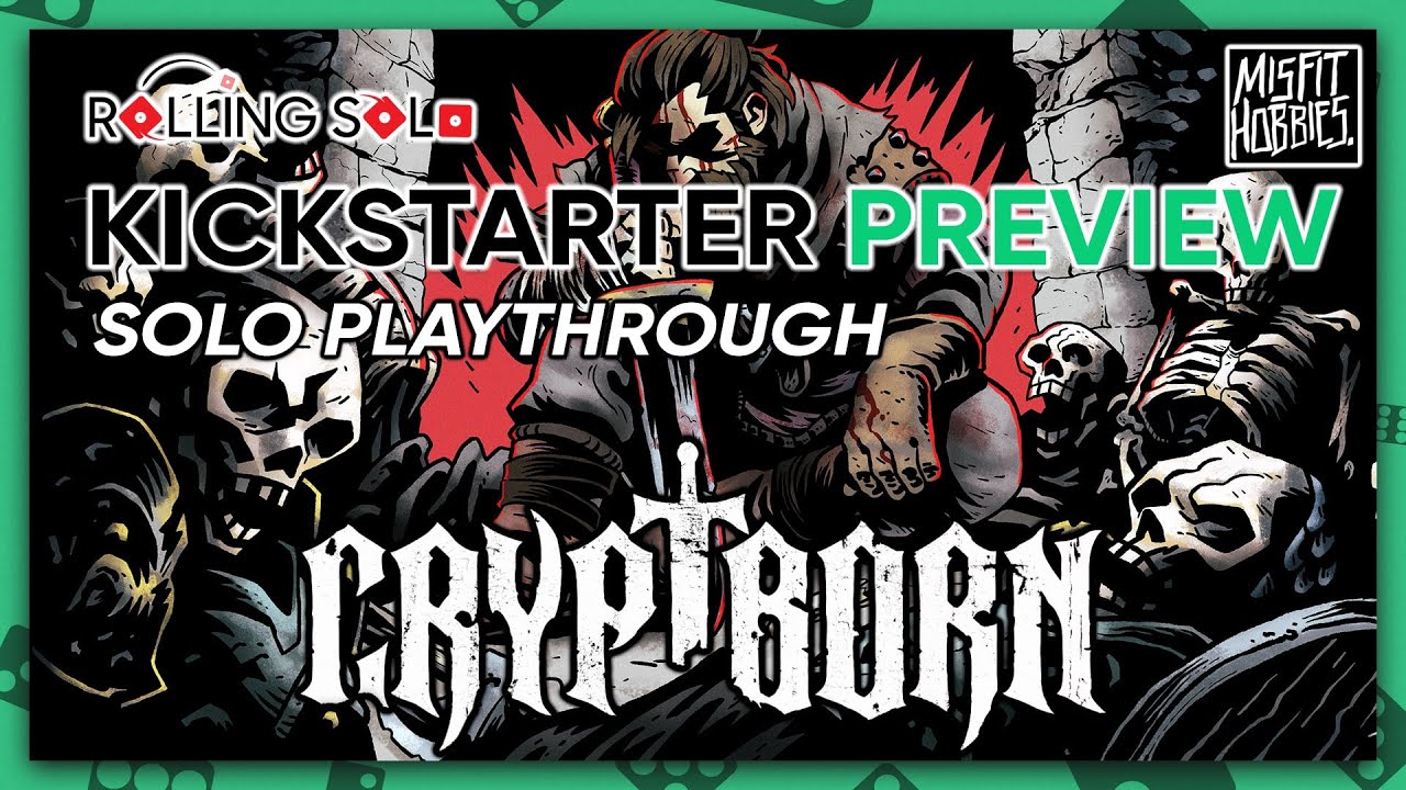 Cryptborn | Kickstarter Preview | Solo Playthrough | A Solo Souls-Like Roll And Write