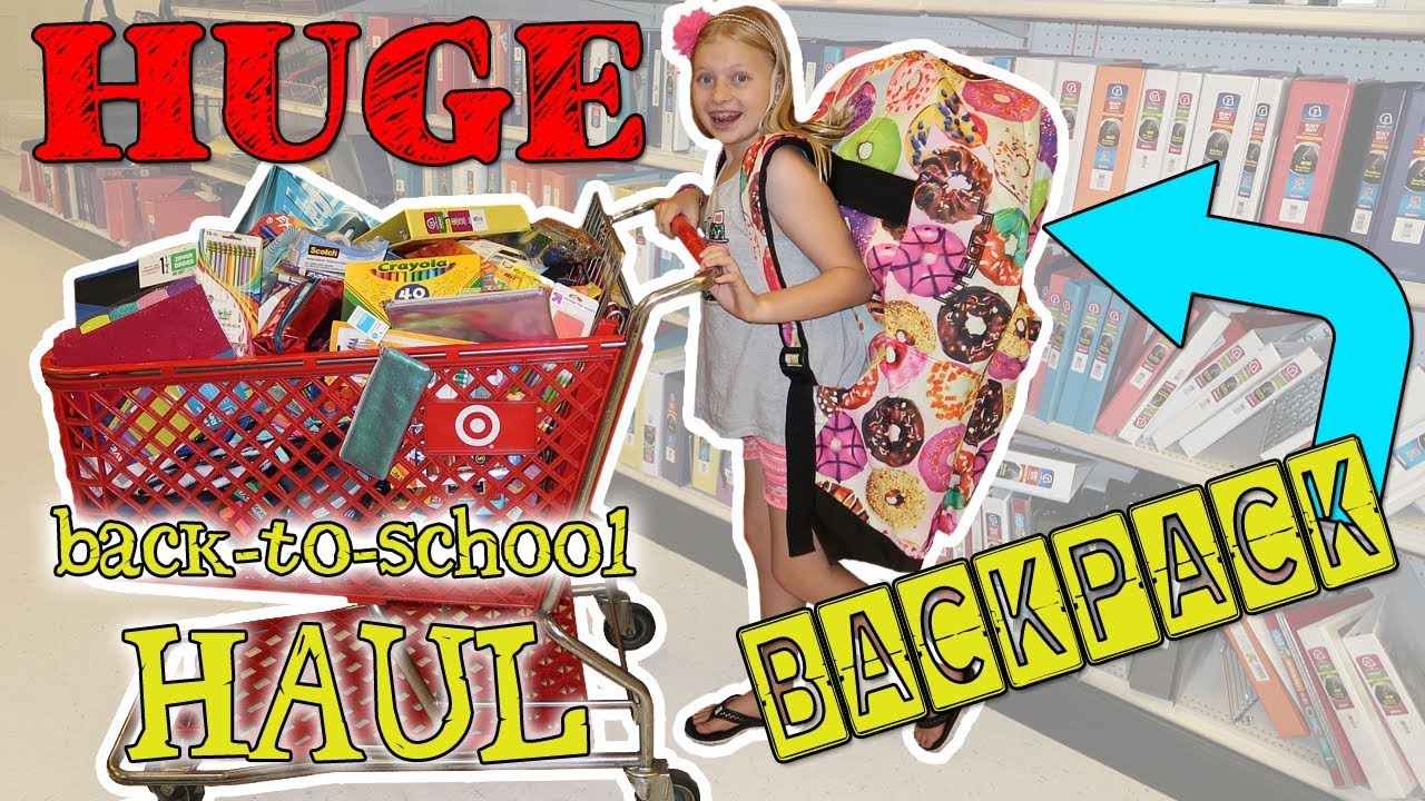HUGE Backpack Back to School HAUL Scavenger Hunt!  Shopping fun at Target!