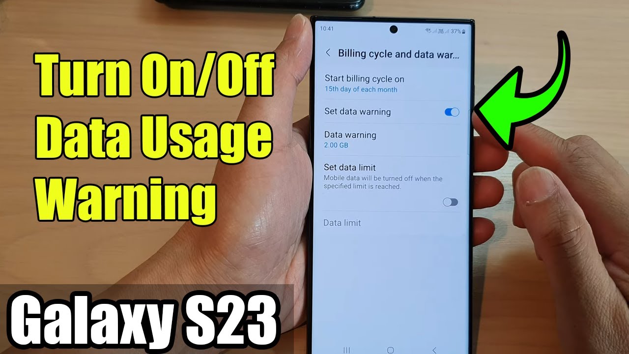 Galaxy S23's: How to Turn On/Off Data Usage Warning