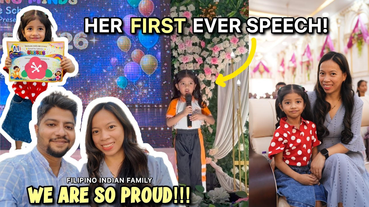 Our DAUGHTER's FIRST SPEECH ON STAGE! SHE MADE US SO PROUD♥︎Filipino Indian Family