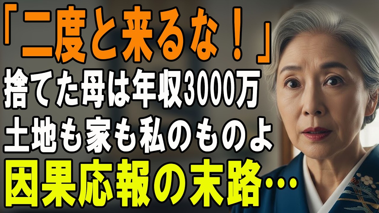 「二度と敷居をまたぐな」と私を捨てた息子夫婦。実は年収3000万の伝説の仕立て屋だと知った瞬間の絶望した顔… 【シニアライフ】【60代以上の方へ】