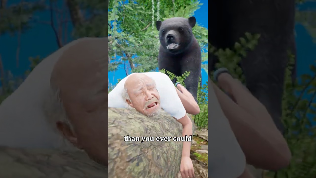 Самая умная реакция при виде медведя 😱