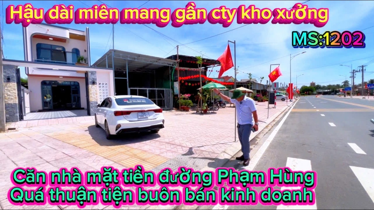 1202:nhà mặt tiền đường Phạm Hùng gần các xí nghiệp cty thuận tiện buôn bán kinh doanh