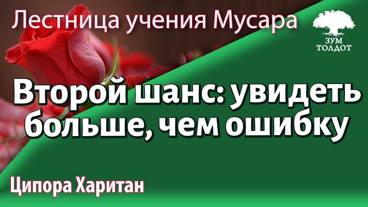Урок для женщин. Второй шанс: увидеть больше, чем ошибку. Ципора Харитан
