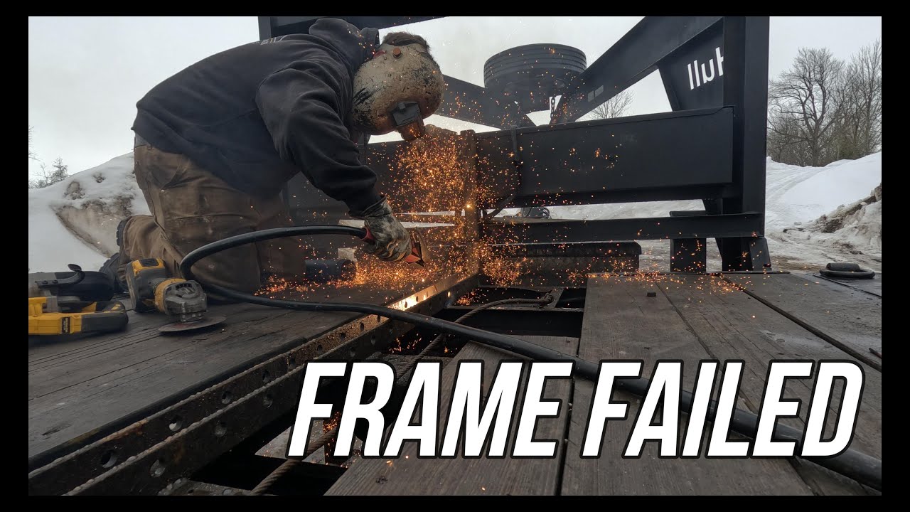 CRACKED Tilt Deck Trailer Frame - Fixing A FAILED Winch Setup