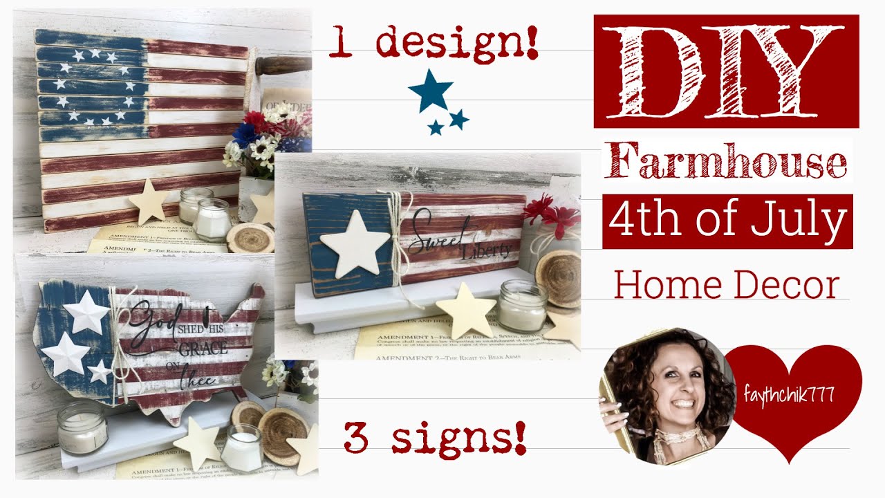 DIY Farmhouse Decor | DIY Farmhouse 4th of July Decor | DIY Farmhouse Crafts