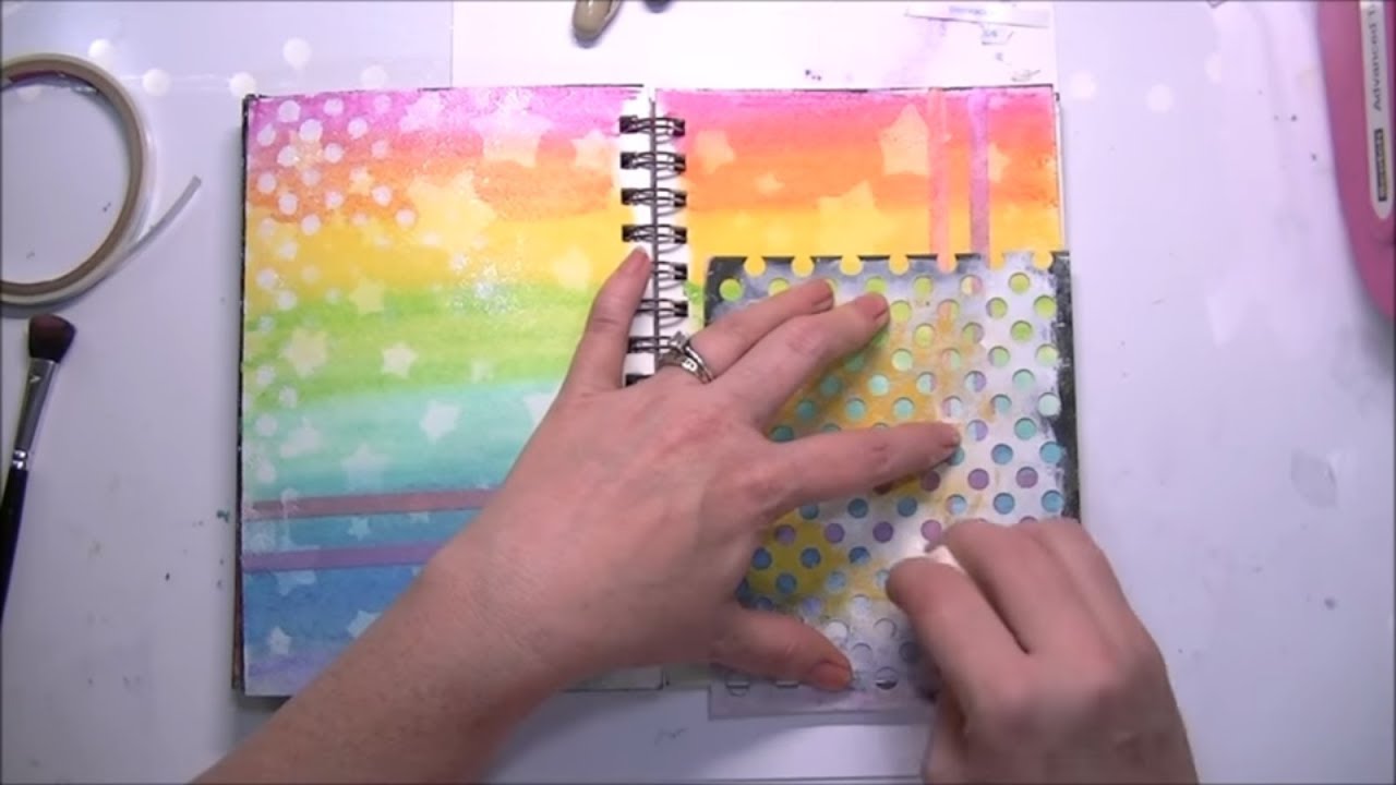 Distress Crayons Technique + Perfect Pearls - Mixed Media Art Journal