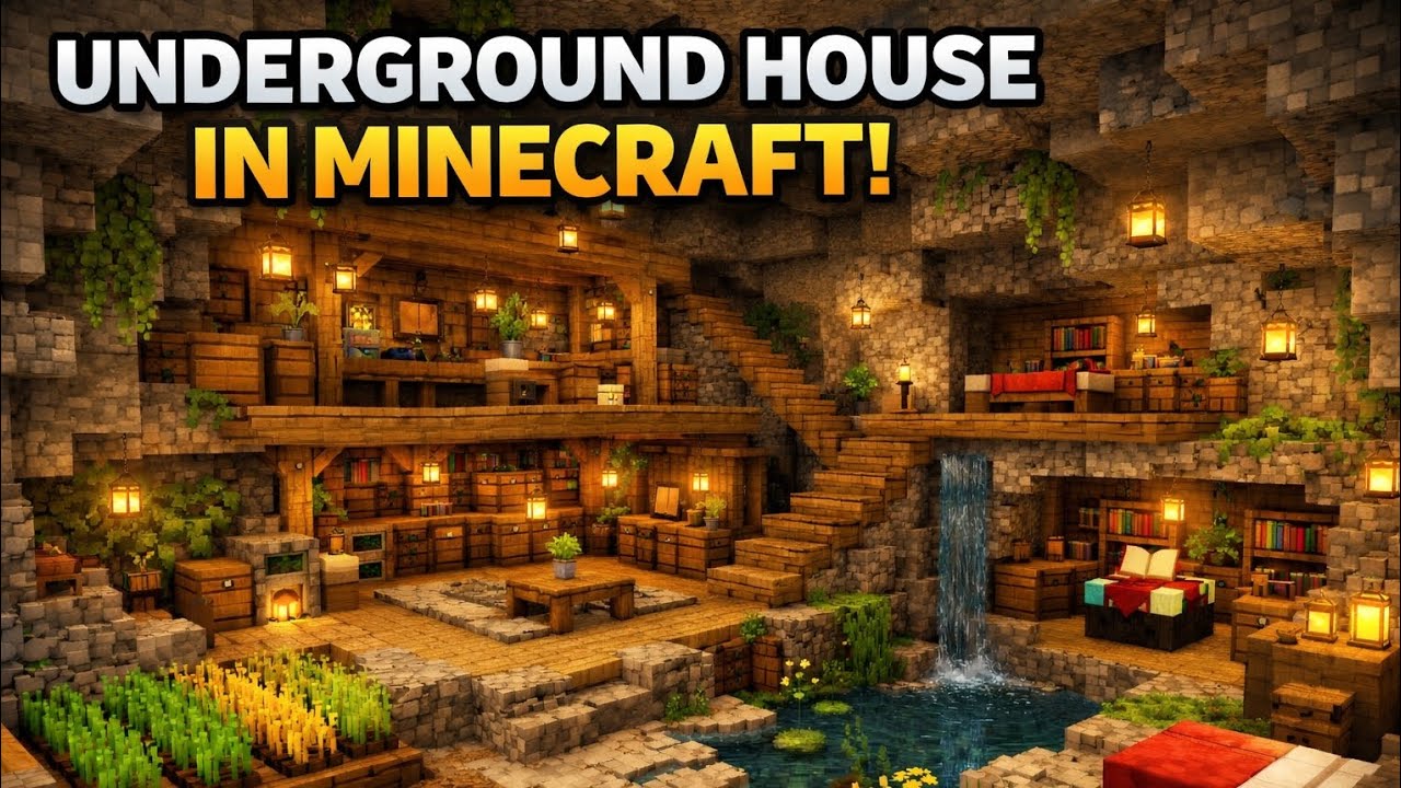 Minecraft underground house 😱  Part 4 soon 🔥  #minecraft #shorts #minecraftbuild