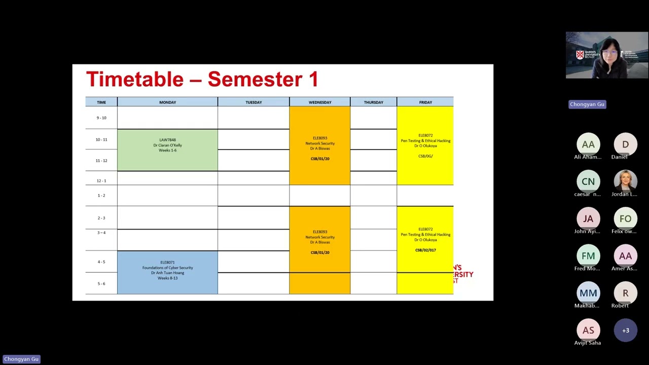 MSc Applied Cyber Security  Information Session  Queen's University Belfast
