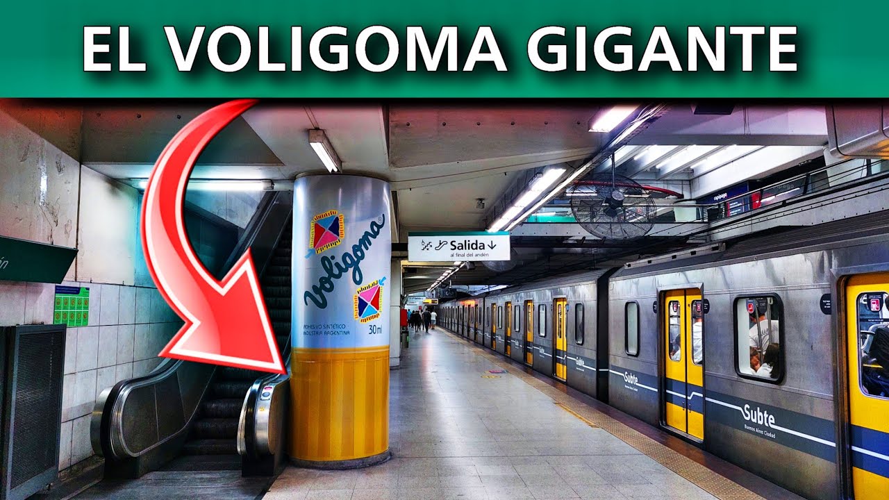 Un VOLIGOMA GIGANTE en el SUBTE