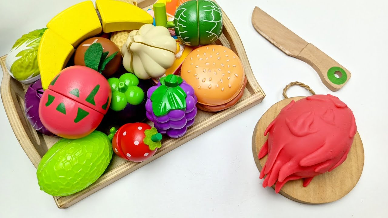 Satisfying Video ASMR | How to Cutting Wooden fruits and Vegetables ASMR | velcro ASMR no talking 🥑🥥