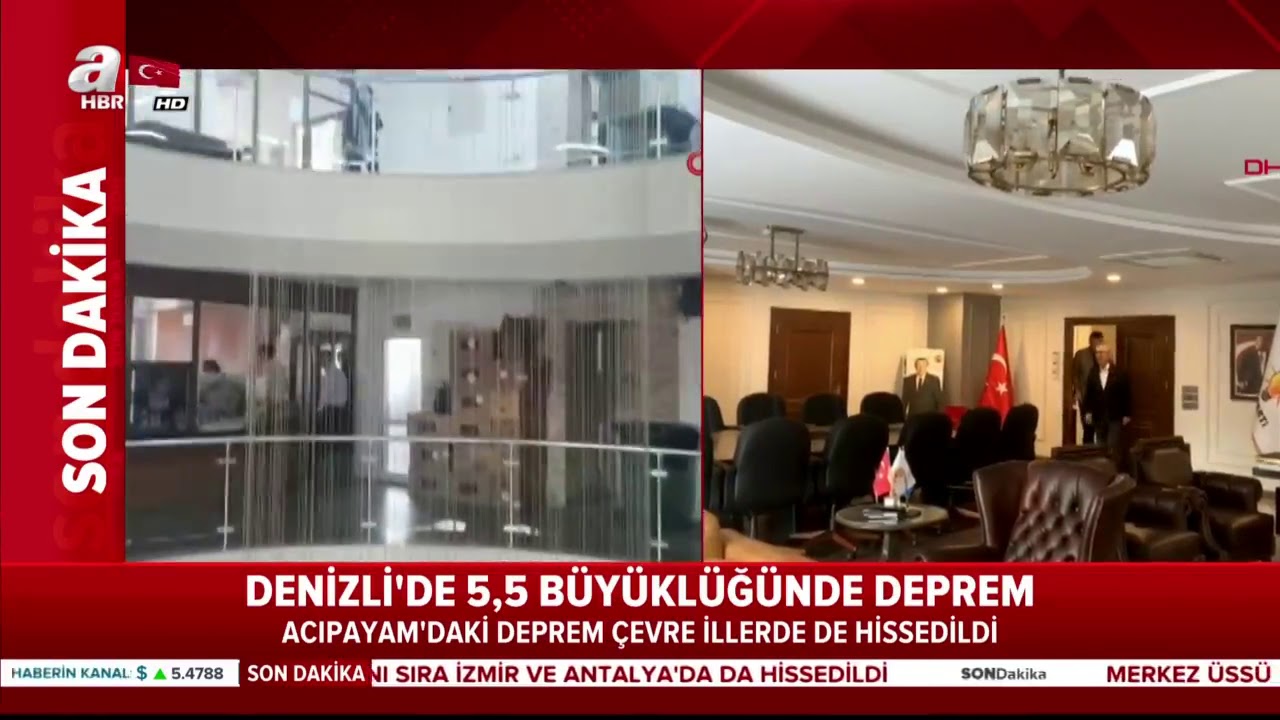 Denizli'de 5,5 Büyüklüğünde Deprem!