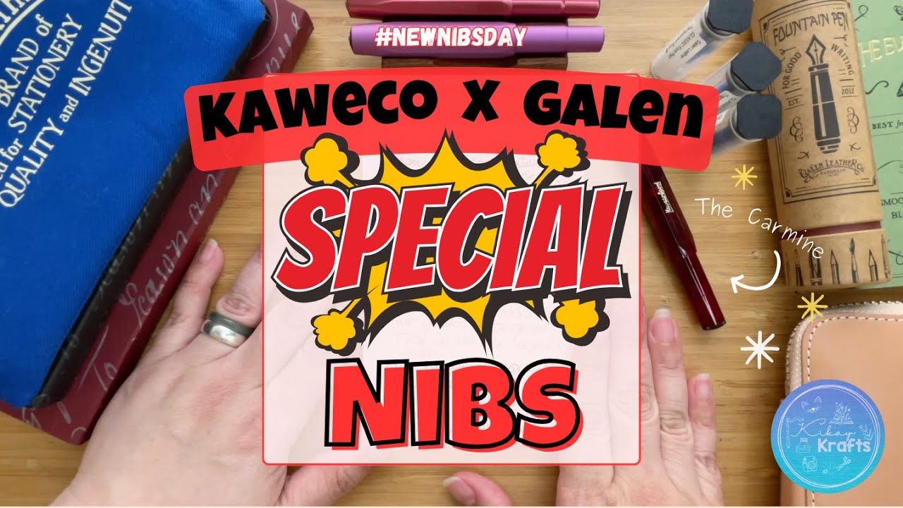 Nib Grinds | Kaweco x Galen Leather Custom Grinds | #newpenday Kaweco x Galen Leather Carmine