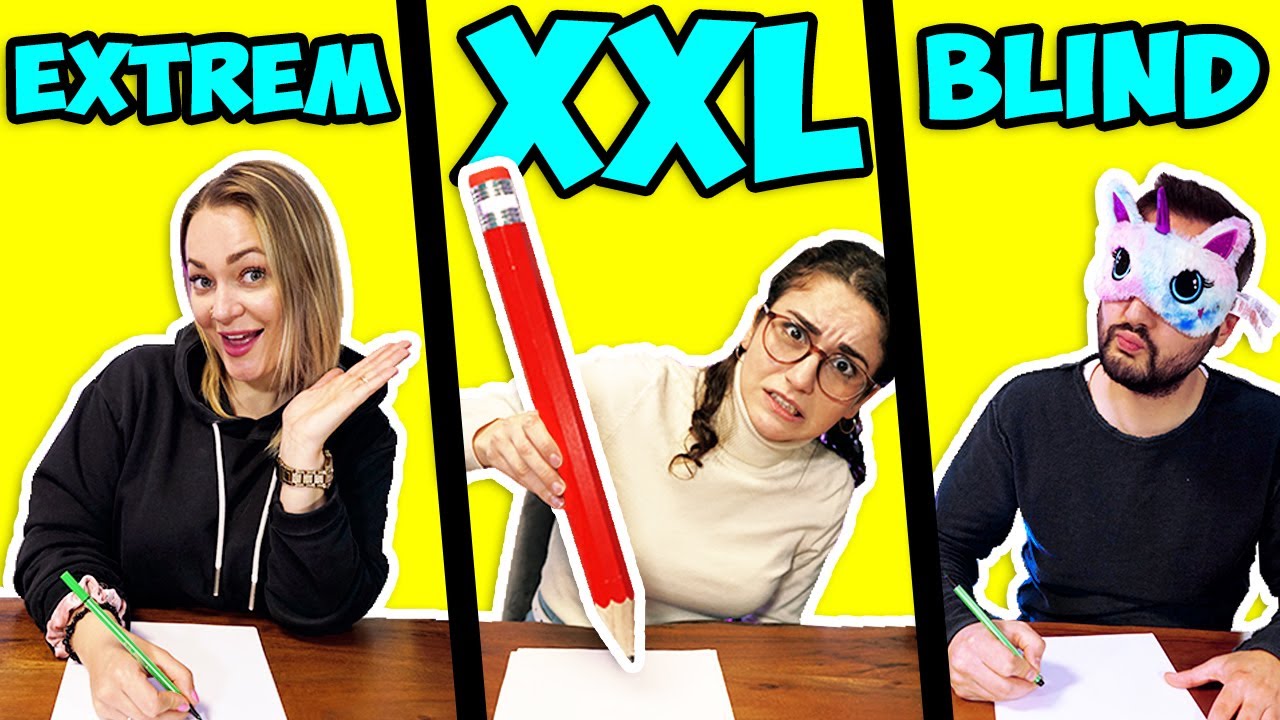 EXTREM WITZIGE & VERR&Uuml;CKTE MALCHALLENGE mit XXL Stift und Blind