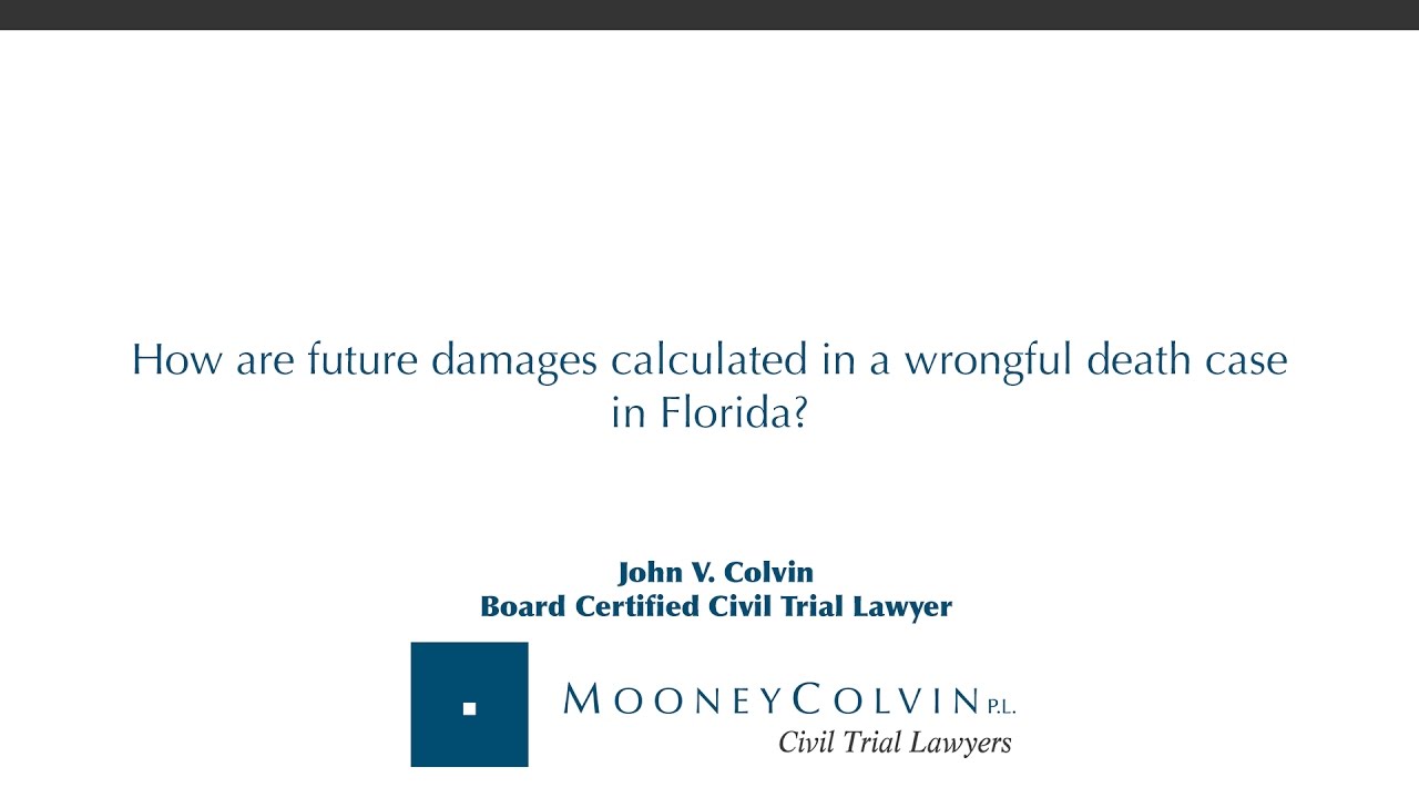How are future damages calculated in a wrongful death case in Florida?