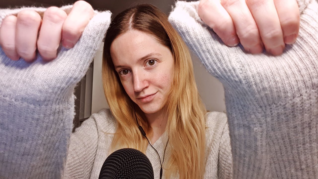 ASMR gentle hand sounds and personal attention - happy new year - taking care of you, fabric sounds