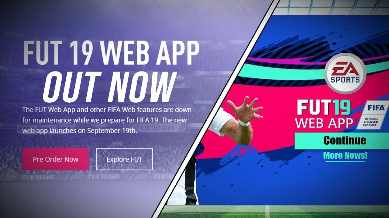 FIFA 19 WEB APP OUT NOW!!  (PS4)
