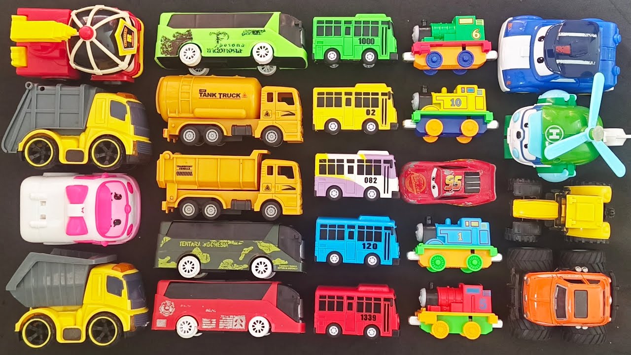 Mengumpulkan Mainan, Mobil-Mobilan, Tayo Bus, Thomas and friend's, McQueen, Bus telolet