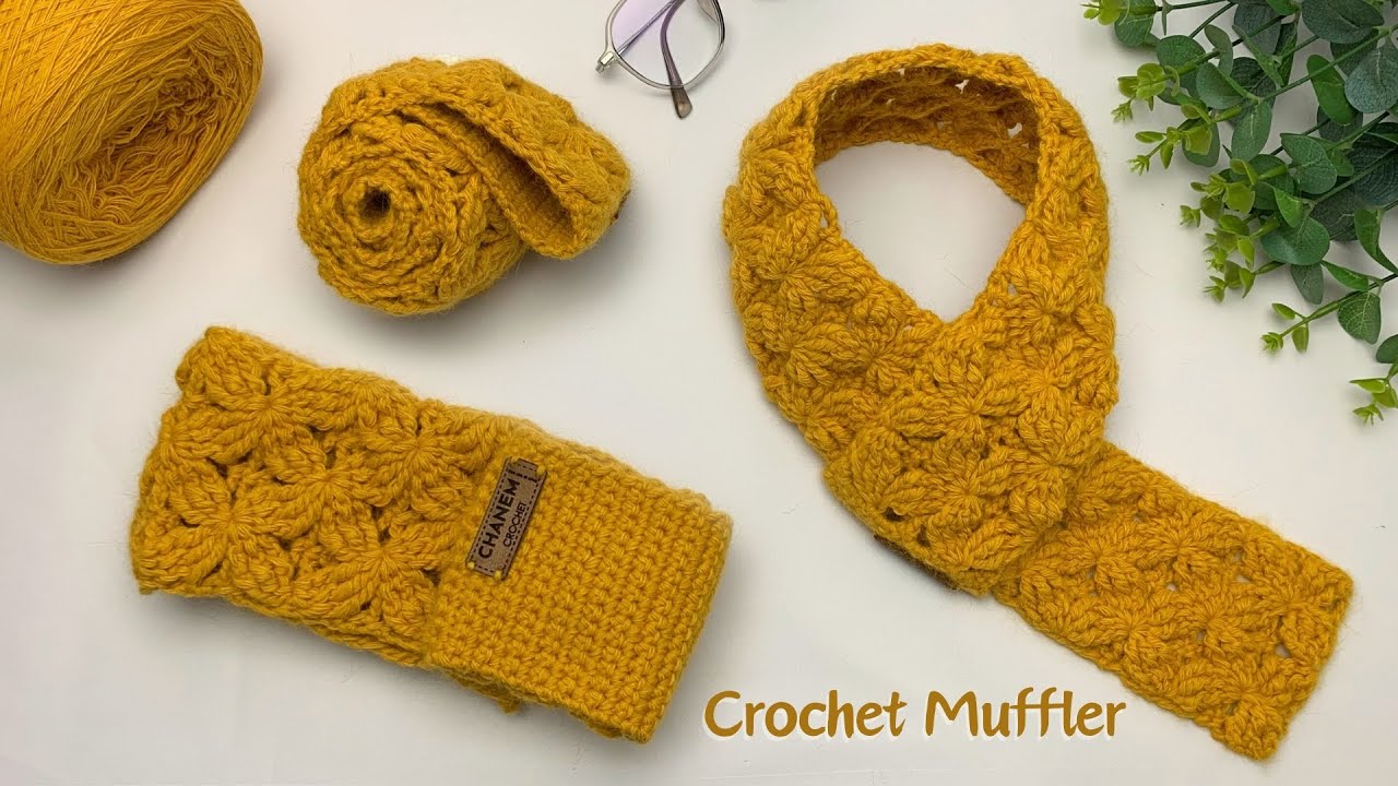 Вы не поверите, как ЛЕГКО связать крючком элегантный шарф-кашне в виде листьев! 🍃