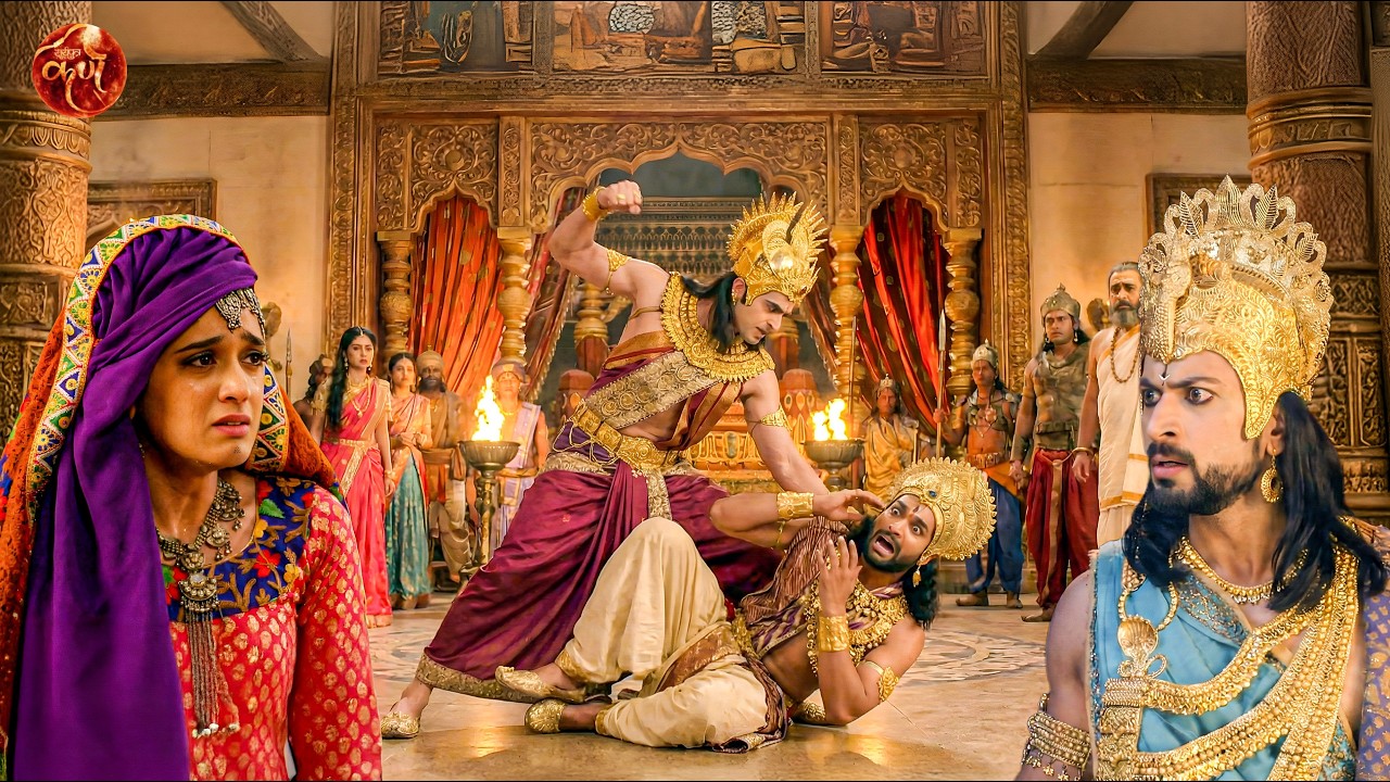 कर्ण ने लिया कीचक से द्रौपदी के अपमान का बदला... देख दुर्योधन के उड़े होश || Suryaputra Karn