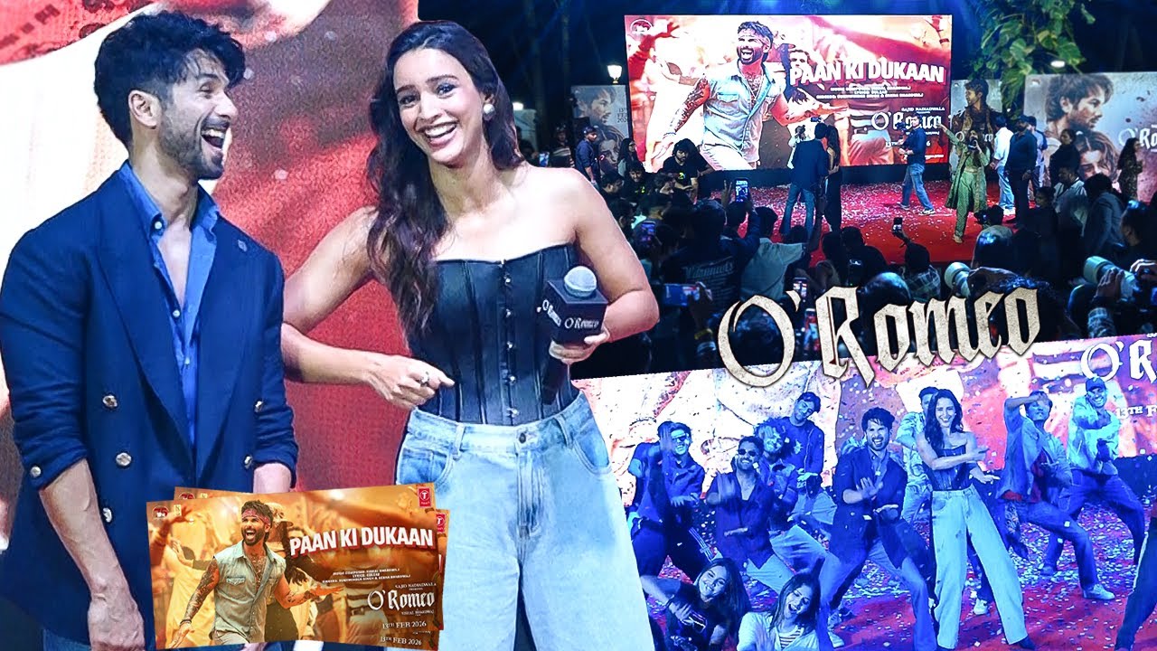 O'Romeo | PaanKi Dukaan | Shahid Kapoor And Tripti Dimri Live Dance On 'Paan Ki Dukaan' Song 