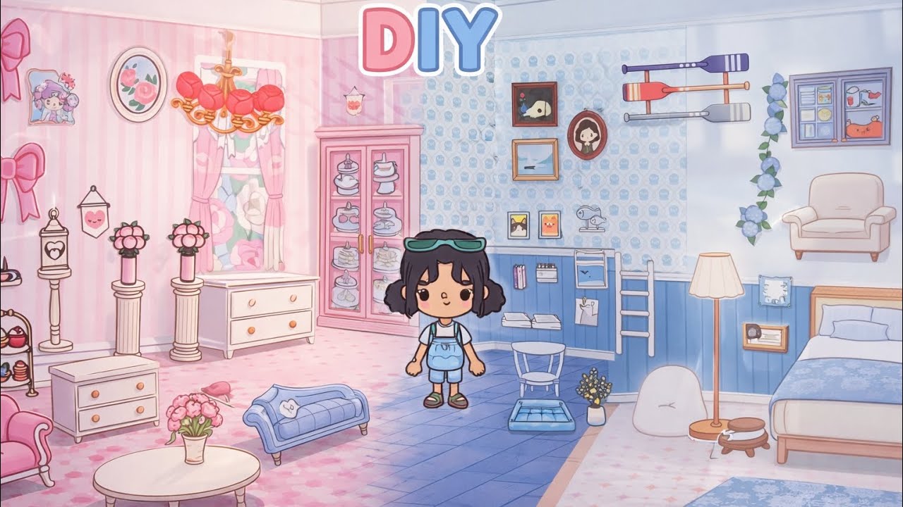 DIY Toca World Rooms | Paper Stickers Room Design ✂️🏠