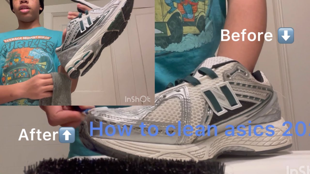 How to clean asics or any mesh shoe 🥵