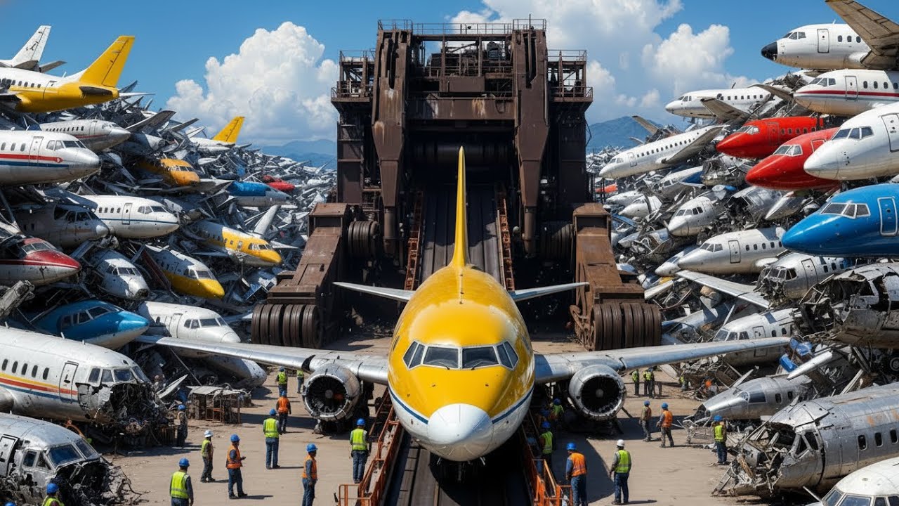Inside a Modern Airplane Recycling Plant: The Amazing Way They Are Dismantled (Full Process)