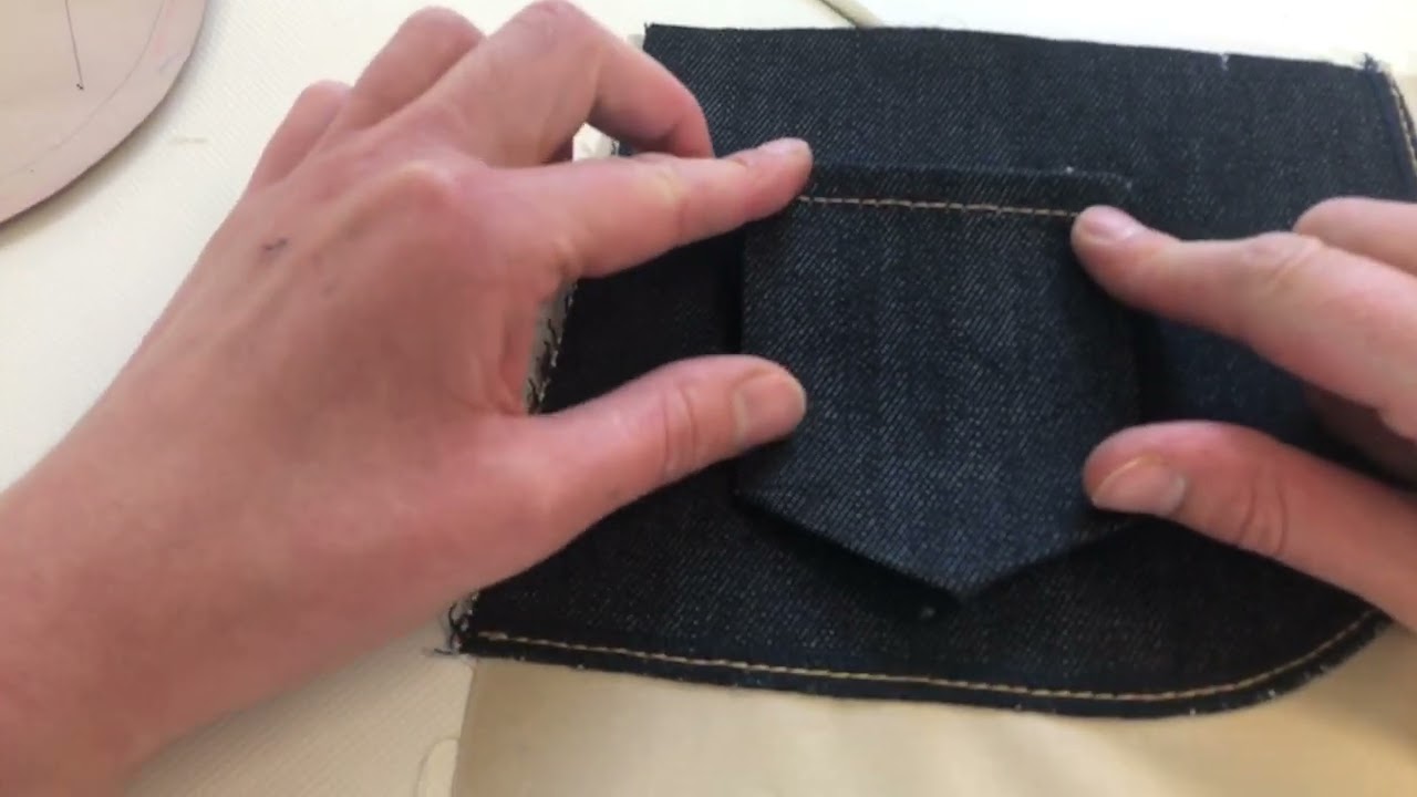How to sew jeans pockets