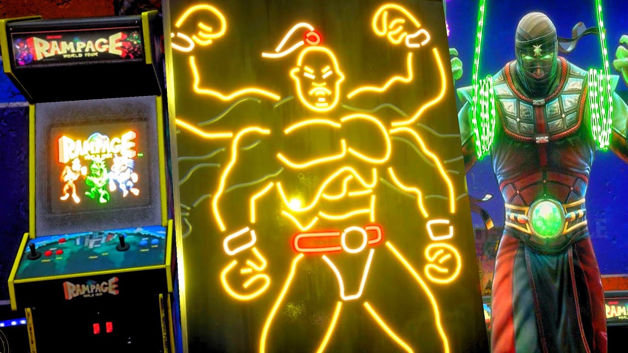 MK11 Exploring The Secrets Of RETROCADE Map with Free Cam