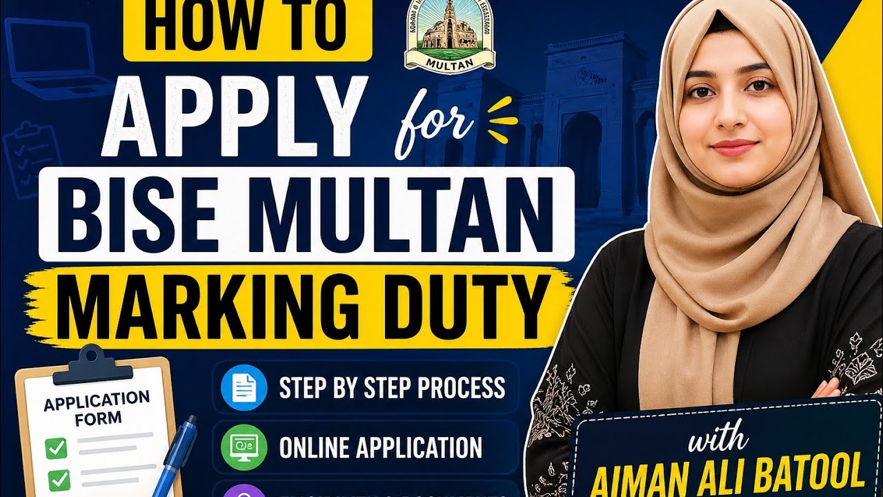 How to online apply for BISE Multan  marking duty