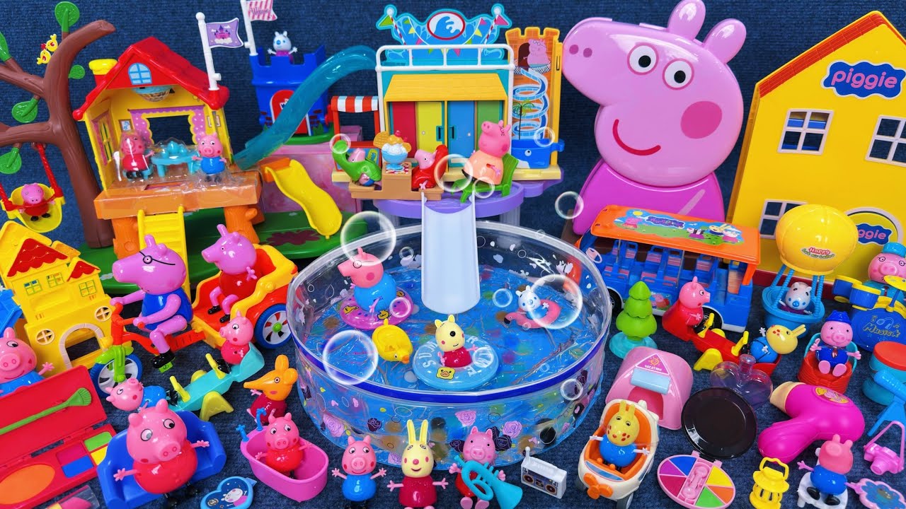 15 Minutes Satisfying with Unboxing Peppa Pig Water Park Swimming Pool Playset ASMR｜Review Toys