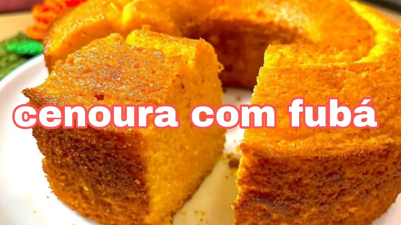 Bolo de cenoura 🥕 com Fubá 😋 / muito delicioso 😍